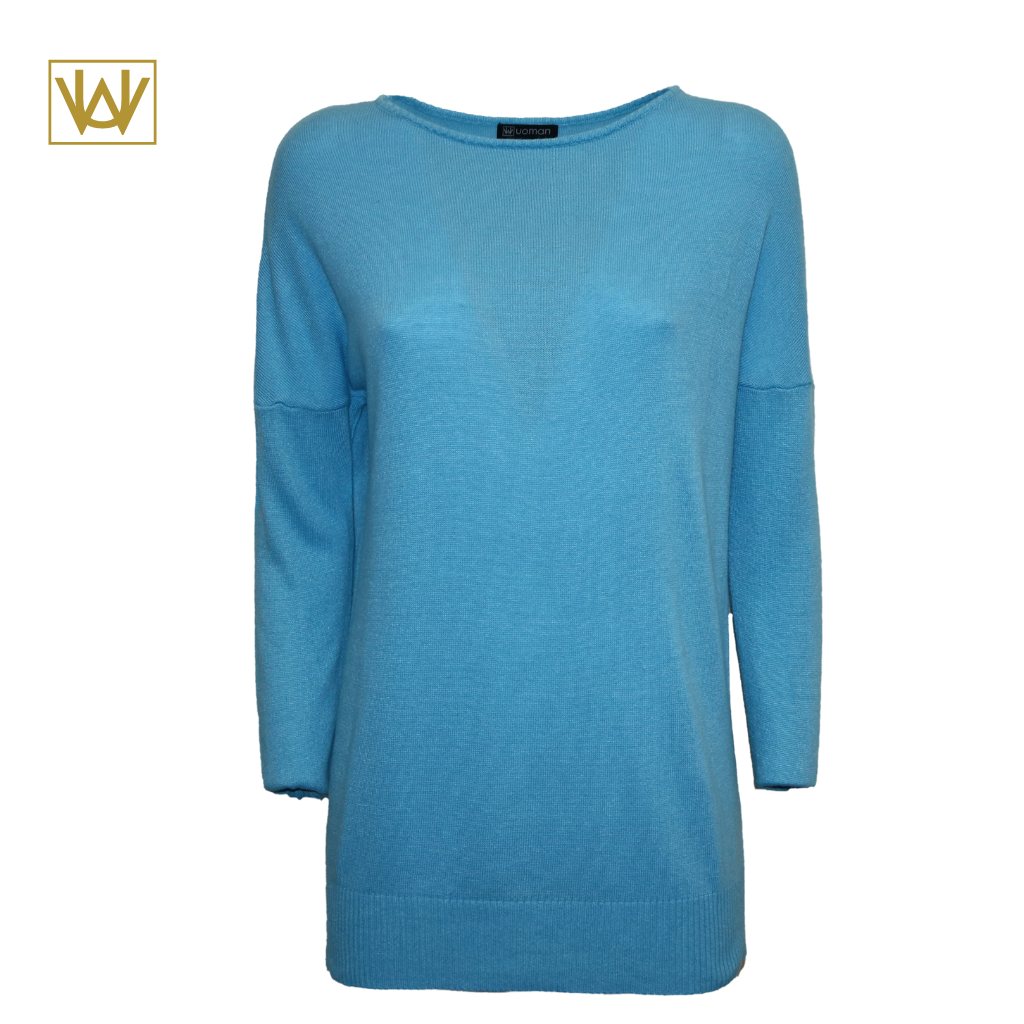 Maglia cashmere over girocollo